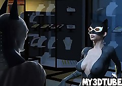 Hot 3D Catwoman sucks in excess of..