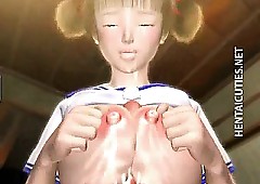 Chubby breasted 3D anime schoolgirl..